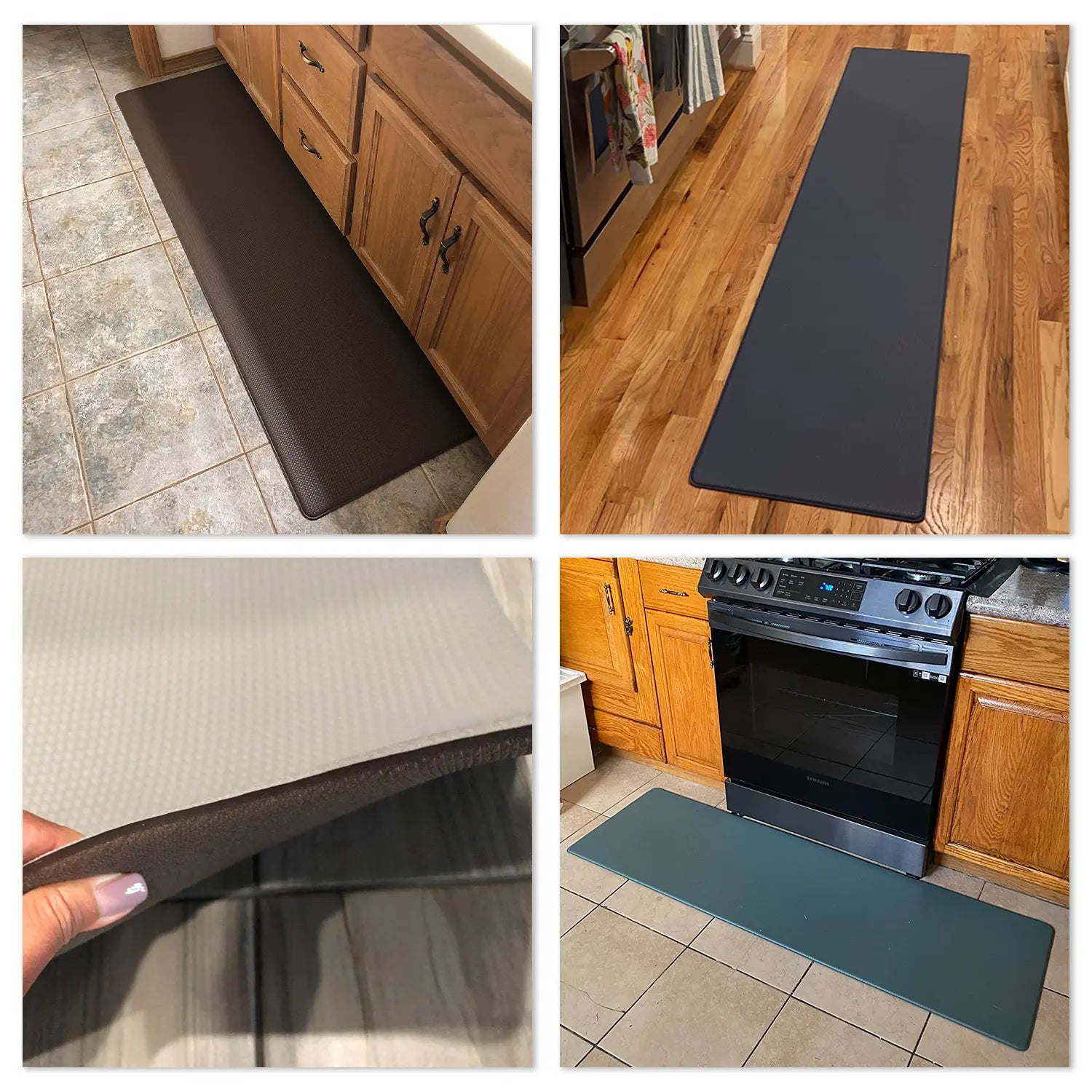 DEXI Kitchen Floor Mats Cushioned anti Fatigue,17X59, Standing Runner Rug Waterproof, Comfort Memory Foam Padded for Front Sink Laundry Soft Thick Rugs Soft Washable Rugs Stain Resistant Rug